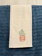 Potted Cactus - Hand Embroidered Dish Towel