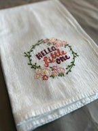 Little One - Hand Embroidered Dish Towel